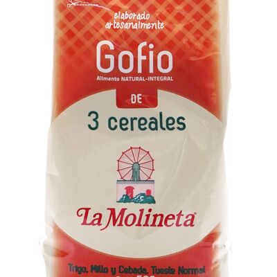 Gofio de tres cereales (trigo, millo y cebada) - La Molineta 500g