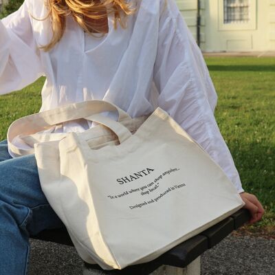 Organic canvas tote cream