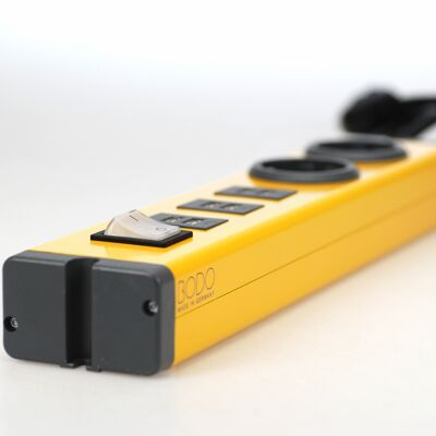 Ciabatta design BODO (2 vie + 6 USB-C) in curry giallo