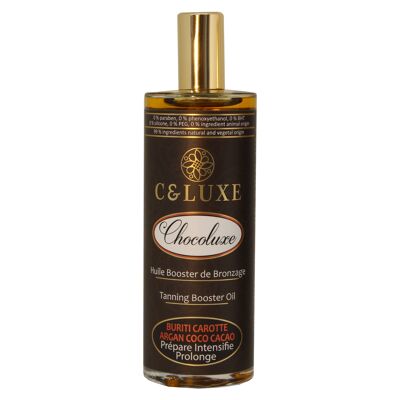 Olio ABBRONZANTE naturale Chocoluxe: Attivatore, acceleratore ed extender dell'abbronzatura, olio prima e dopo sole, Abbronzatura intensa e uniforme 100 ml.