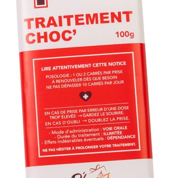Tablette de chocolat "Traitement Choc" - chocolat noir 72% 2