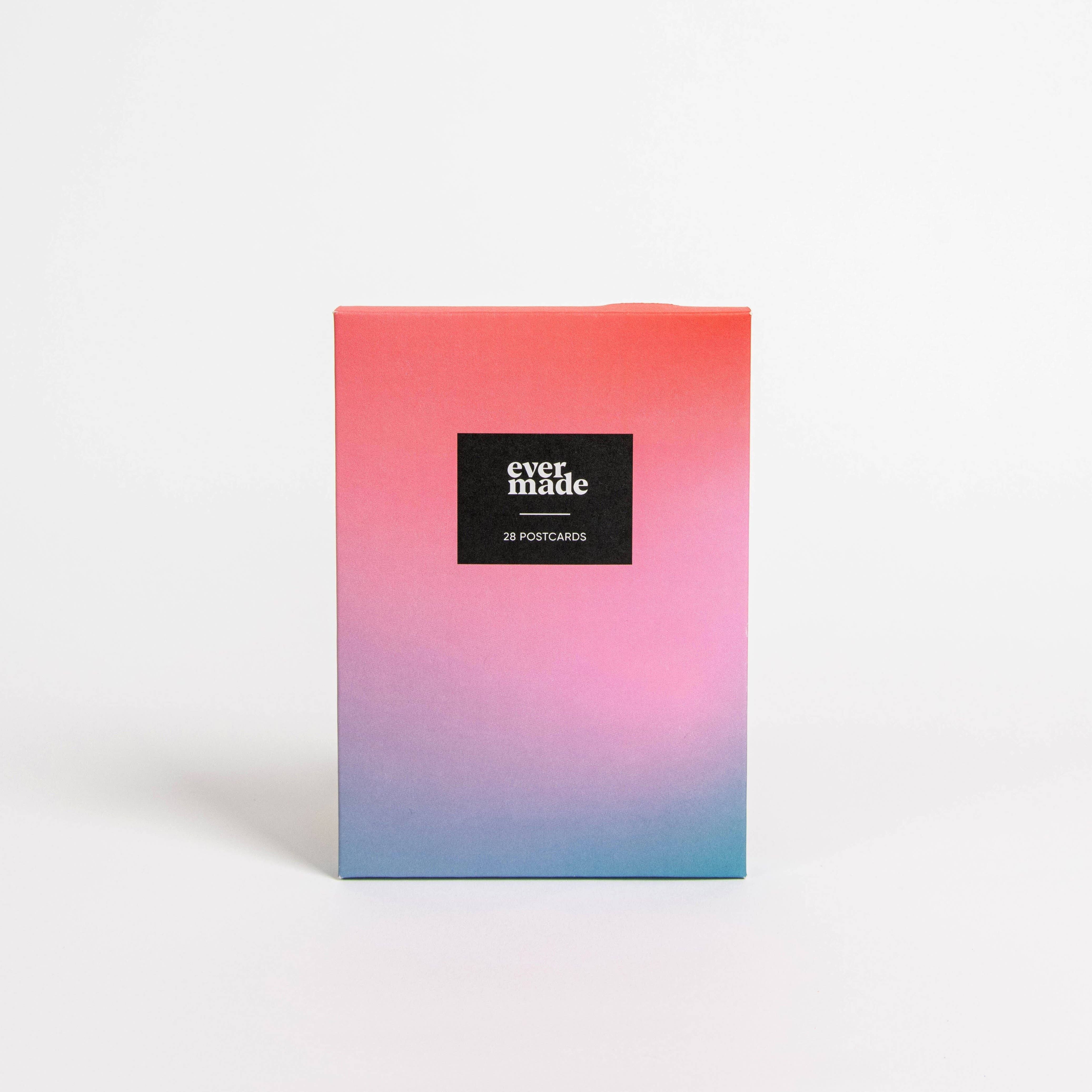 Conjunto de postales de degradado