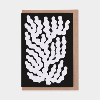 Carte de voeux blanche corail #009 1