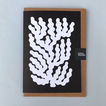 Carte de voeux blanche corail #009 3