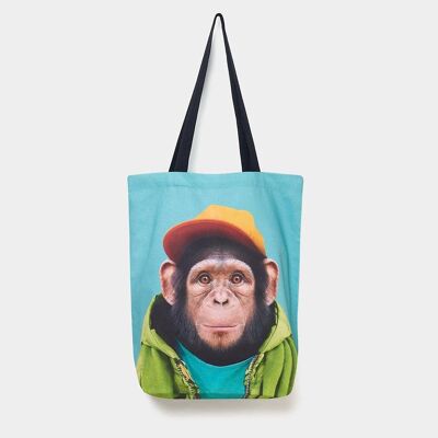 Chimpancé - Retrato de zoológico Bolsa de tela