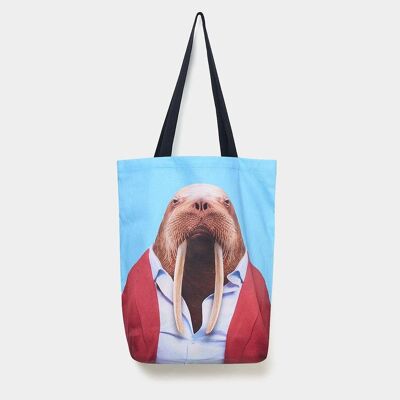 Walrus - Borsa tote con ritratto dello zoo