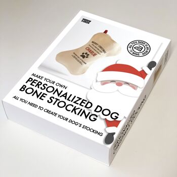Chaussette de Noël personnalisée en forme d'os de chien à fabriquer soi-même 2