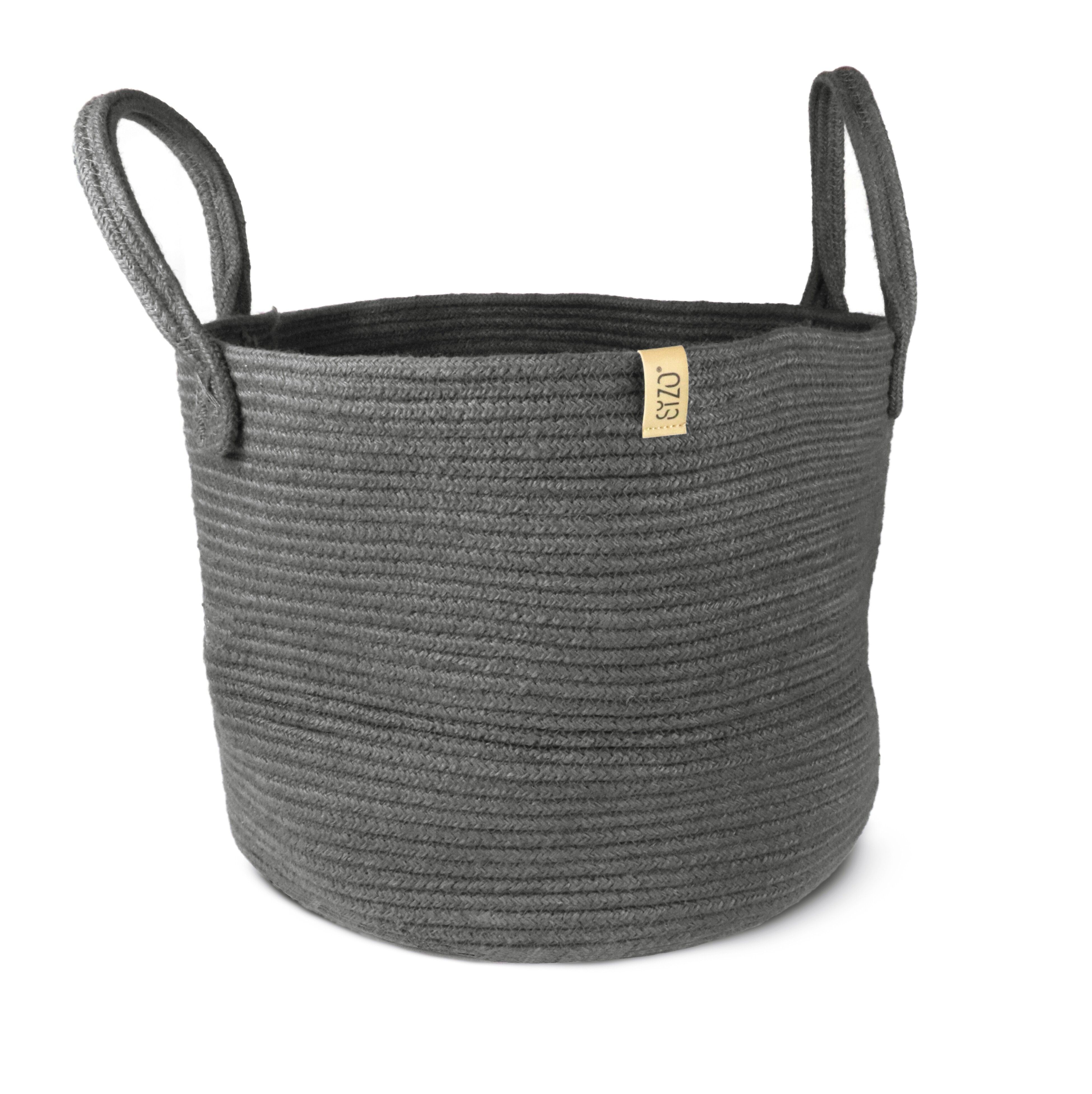 SIZO JUTE Cestino Portaoggetti Antracite_L