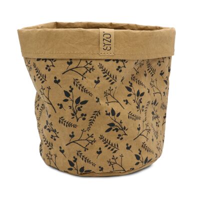 SIZO Washable Paper Bag Flower Natural with waterproof biodegradable liner 20 x 20 cm