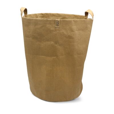 SIZO Washable Paper Storage Basket Natural Ø35 cm x H 45 cm