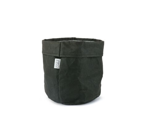 SIZO Washable Paper Bag Black with waterproof biodegradable liner -black, beige, brown, orange 20 x 20 cm