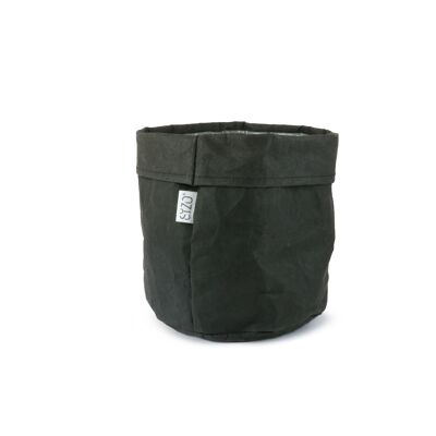 SIZO Washable Paper Bag Black with waterproof biodegradable liner -black, beige, brown, orange 20 x 20 cm