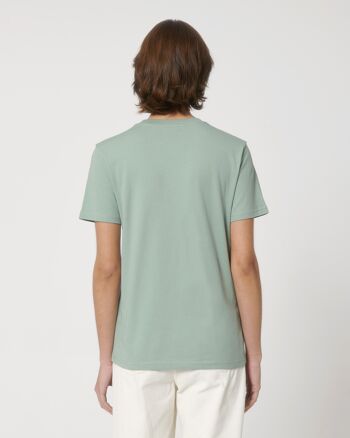 Almond green t-shirt "Sometimes it rains on my cheeks" organic cotton 4