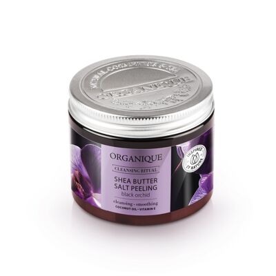 Organic Black Orchid Scented Shea Butter and Salt Scrub