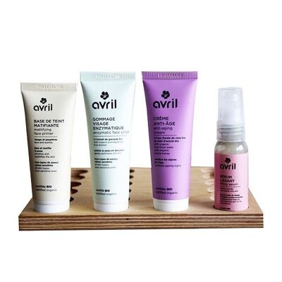Wooden display for creams