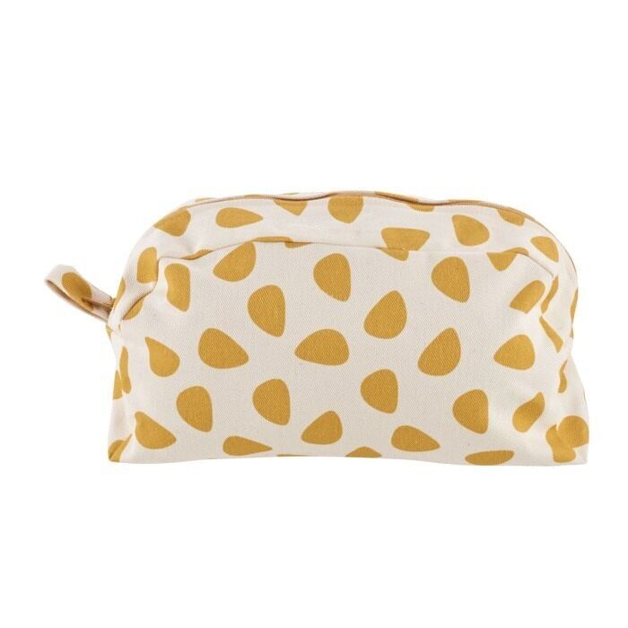 Large format organic cotton toiletry bag