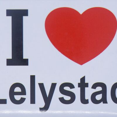 Aimant de réfrigérateur J'aime Lelystad