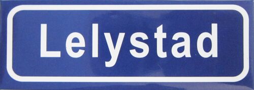 Fridge Magnet Town signLelystad