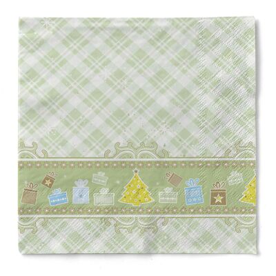 Green tissue napkin Joy 33 x 33 cm, 20 pieces