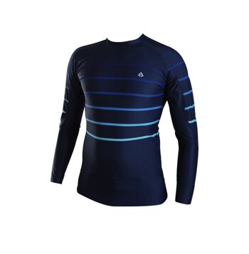 Lycra manche longue surf homme protection UV lines 4