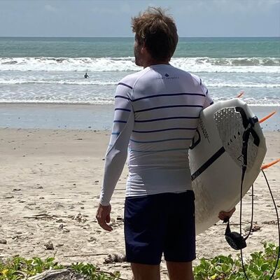 Lycra manga larga surf hombres líneas de protección UV