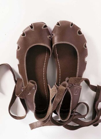 Sandales en cuir élégantes marron pour l'été 3