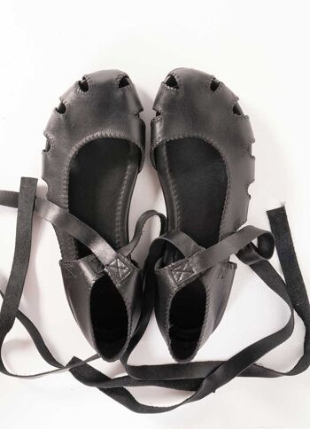 Sandales en cuir élégantes noires pour l'été 3
