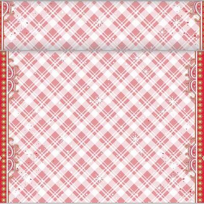 Chemin de table Joy en rouge en Linclass® Airlaid 40cm x 4.80m, 1 pièce
