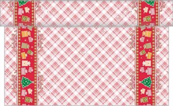 Chemin de table Joy en rouge en Linclass® Airlaid 40cm x 4.80m, 1 pièce 1