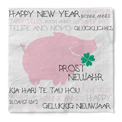 Tovagliolo in tessuto Happy New Year 33 x 33 cm, 20 pezzi