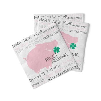 Serviette en tissu Happy New Year 33 x 33 cm, 20 pièces 2