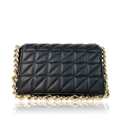 Florence Quilted Shoulder Bag With Chain Strap