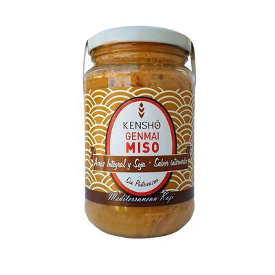 Riz brun bio non pasteurisé et miso de soja (miso genmai) - 380 g