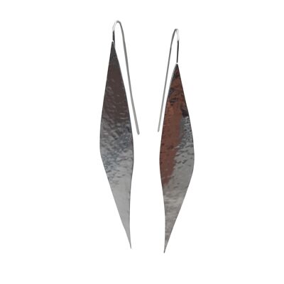 Boucles d'oreilles feuilles argenté