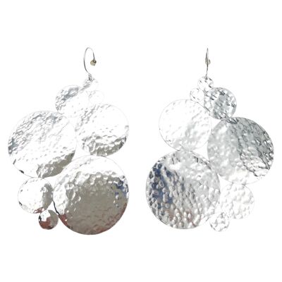 Les boucles d'oreilles Bubble argent