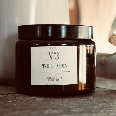 Amber scented candle 500ml - Coconut scent