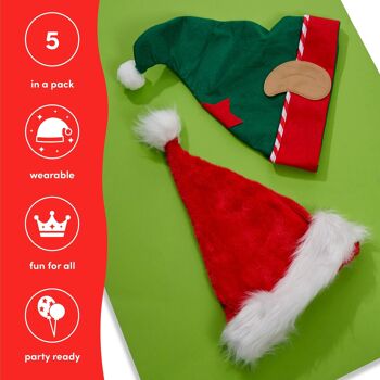5 chapeaux de Noël, chapeaux de fête hilarants pour déguisements et fêtes de Noël 2