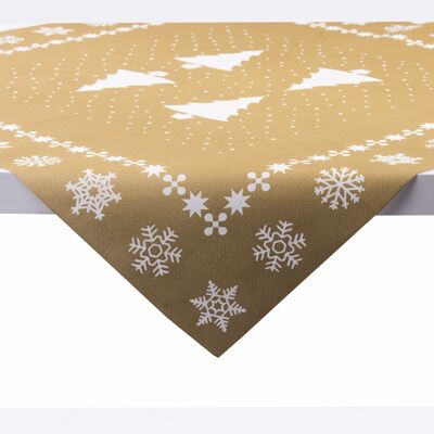 Tablecloth White Tree in gold from Linclass® Airlaid 80 x 80 cm, 1 piece