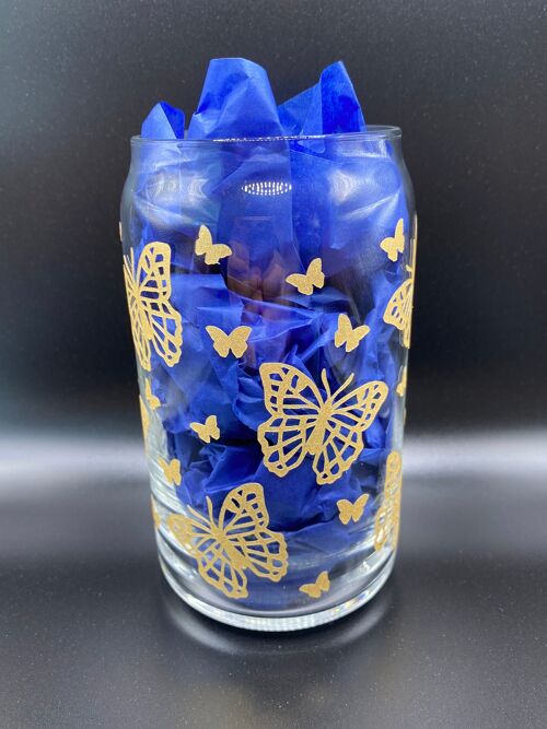 Iced Coffee Glass - Butterflies