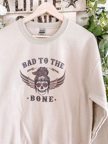 Pull Femme Bad to the Bone - Crème 1