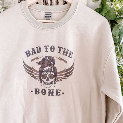 Pull Femme Bad to the Bone - Crème