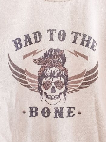 Pull Femme Bad to the Bone - Crème 3