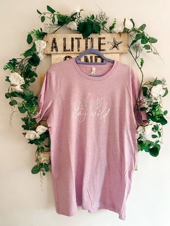 T-shirt Stay Wild - Lilas 1