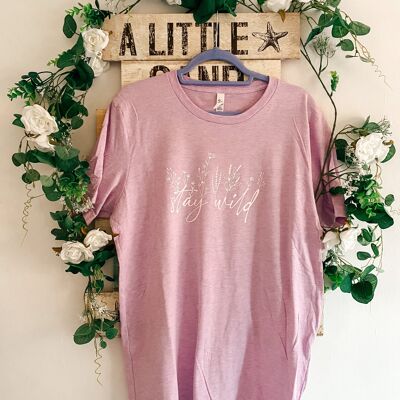 T-shirt Stay Wild - Lilas