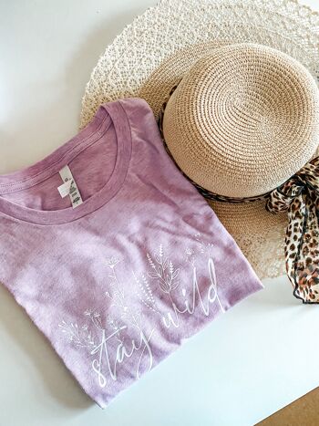 T-shirt Stay Wild - Lilas 2