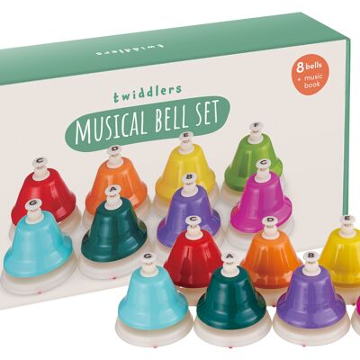 Arcobaleno ﻿Campane musicali, set di 8 campanelle a percussione portatili per bambini, ideali per l'apprendimento Montessori