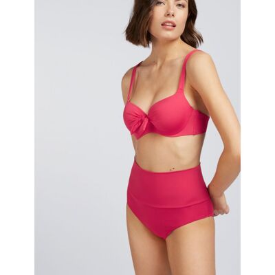 Top bikini espalda regulable copas B-D ROSA