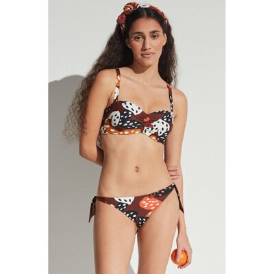 Top bikini bandeau con aro flexible ESTAMPADO