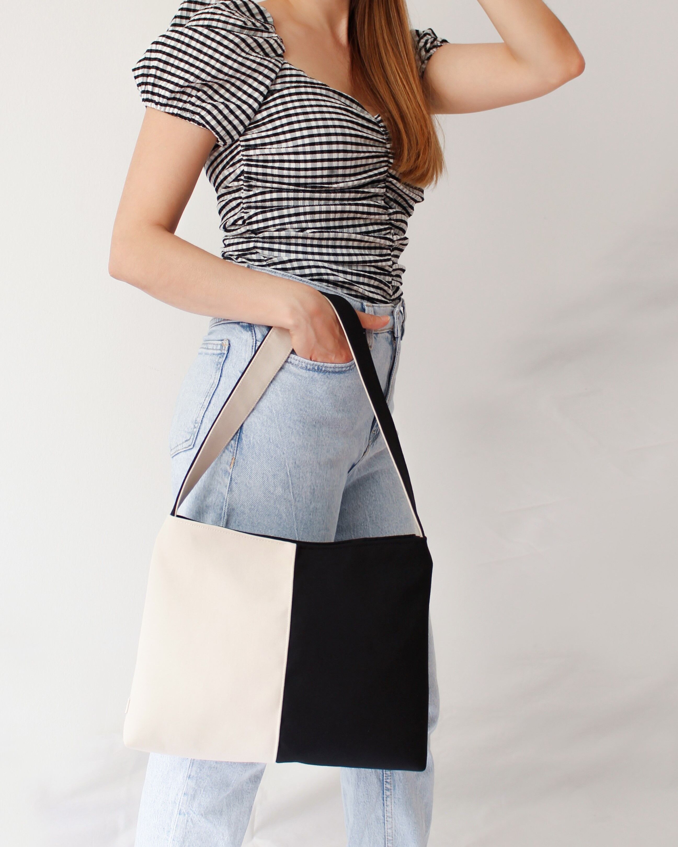 Hobo bicolor bag - Bianca