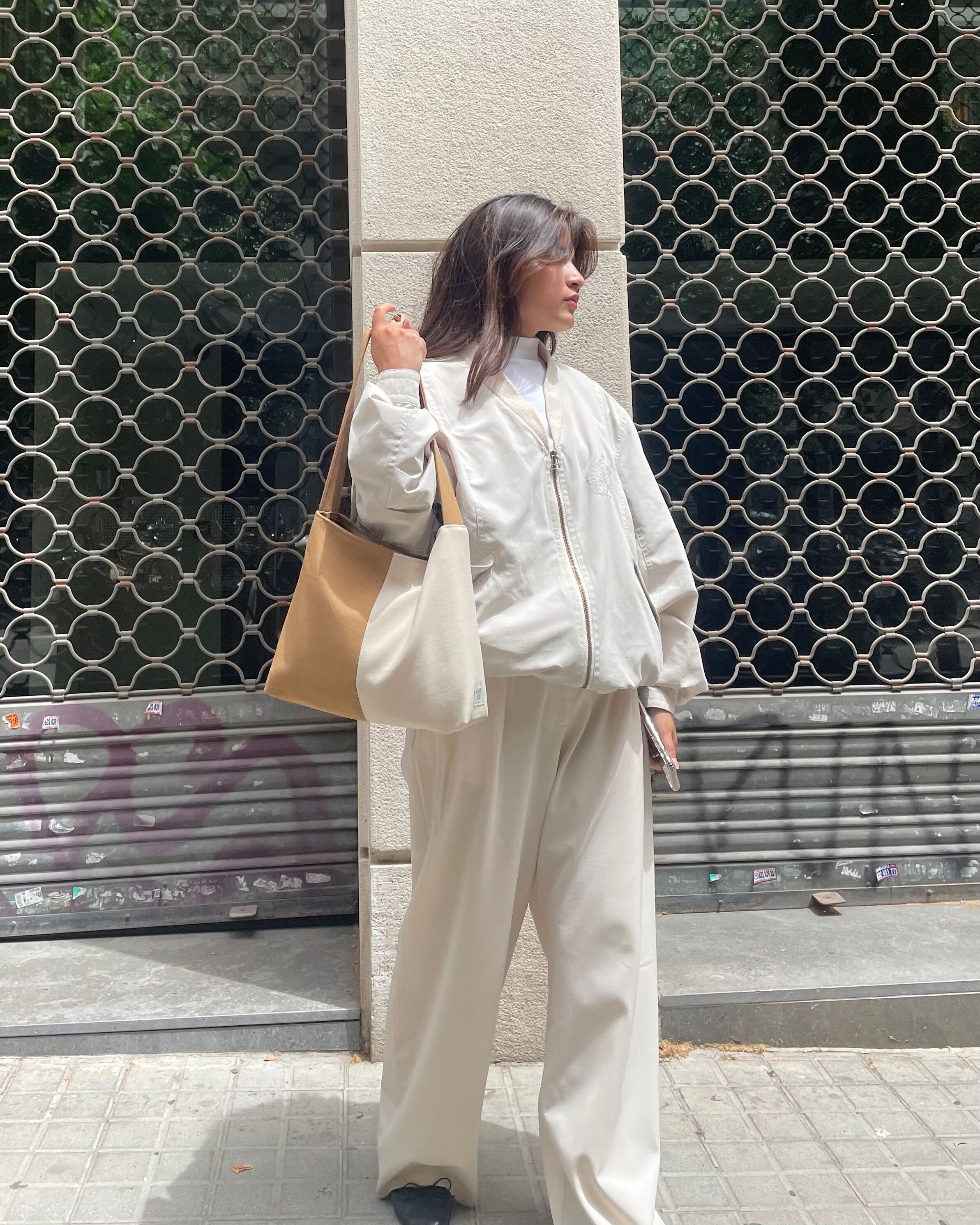 Hobo bicolor bag - Bianca